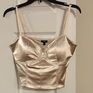 Satin Bustier Crop Top